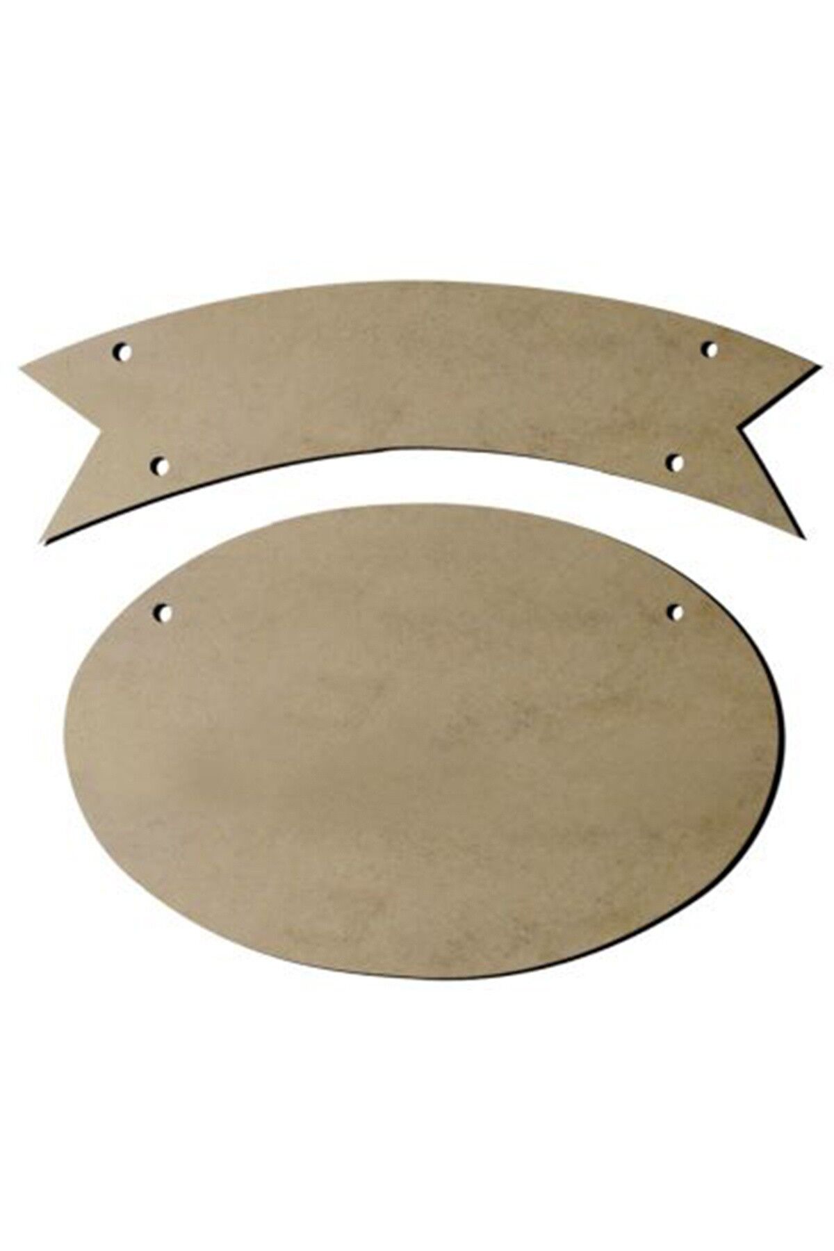 Ahşap MDF Oval Pano – Boyanabilir Dekoratif Duvar Süsü