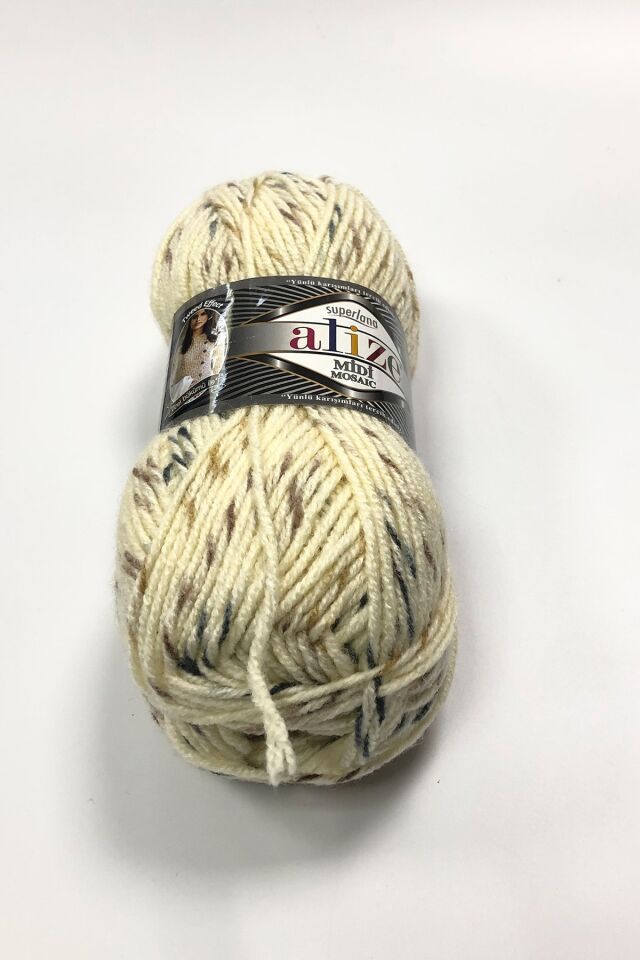 ALİZE SÜPERLANA MİDİ MOSAIC ÖRGÜ İPİ 100GR