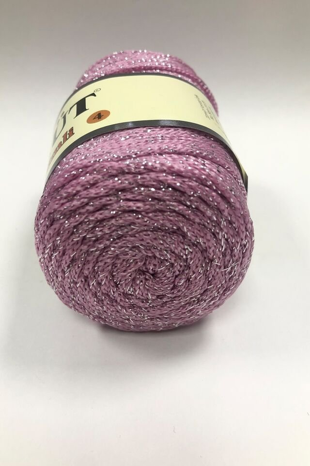ZÜMRÜT 100GR PEMBE GÜMÜŞ SİMLİ 4 MM İP