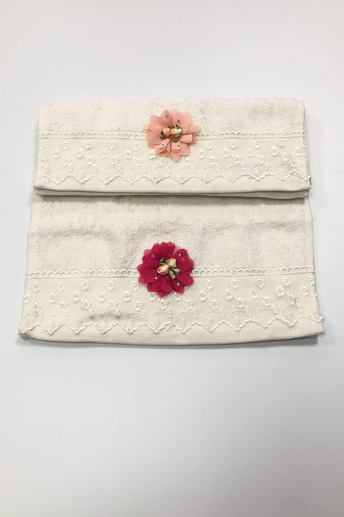 Bamboo 2'li El Havlusu Seti – 30x50 cm Krem Renk | Doğal ve Yumuşak