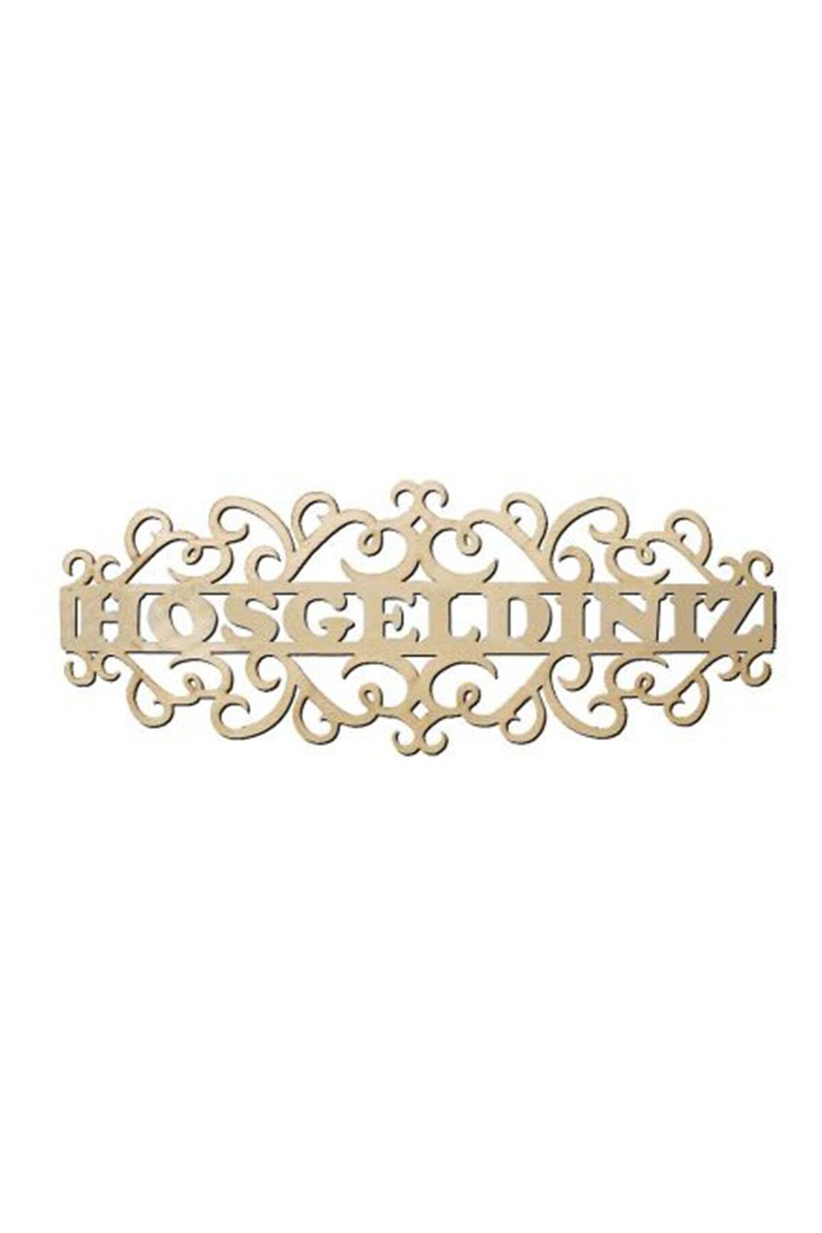 Ahşap MDF “Hoşgeldiniz” Yazılı Duvar Süsü – Boyanabilir Kapı & Bahçe Dekoru