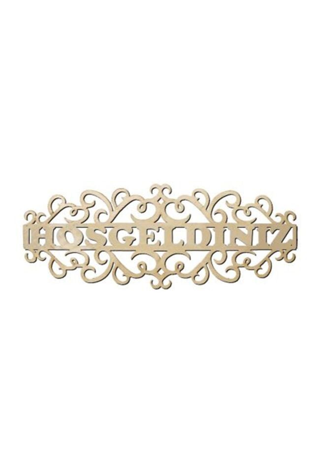 Ahşap MDF “Hoşgeldiniz” Yazılı Duvar Süsü – Boyanabilir Kapı & Bahçe Dekoru