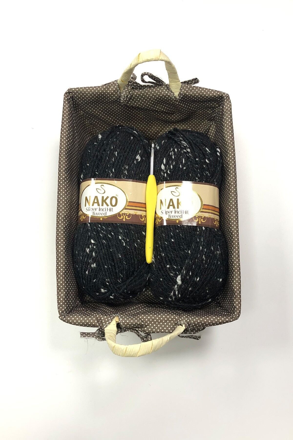 NAKO SÜPER İNCİ HİT TWEED İP VE TIĞ SETİ