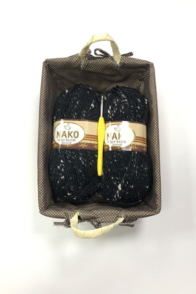 NAKO SÜPER İNCİ HİT TWEED İP VE TIĞ SETİ