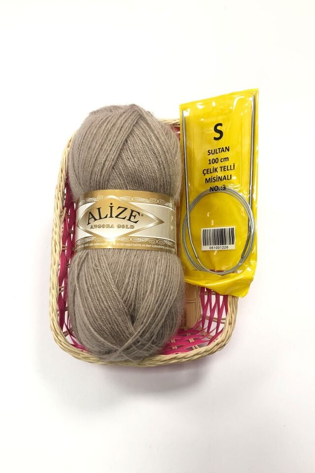 ALİZE ANGORA GOLD İP VE MİSİNALI ŞİŞ SETİ