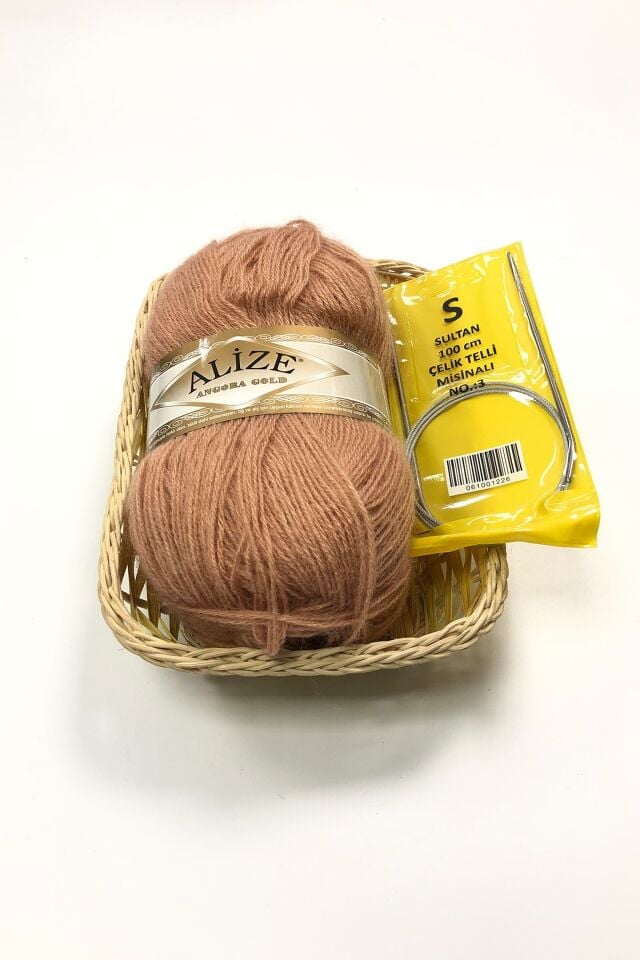 ALİZE ANGORA GOLD İP VE MİSİNALI ŞİŞ SETİ