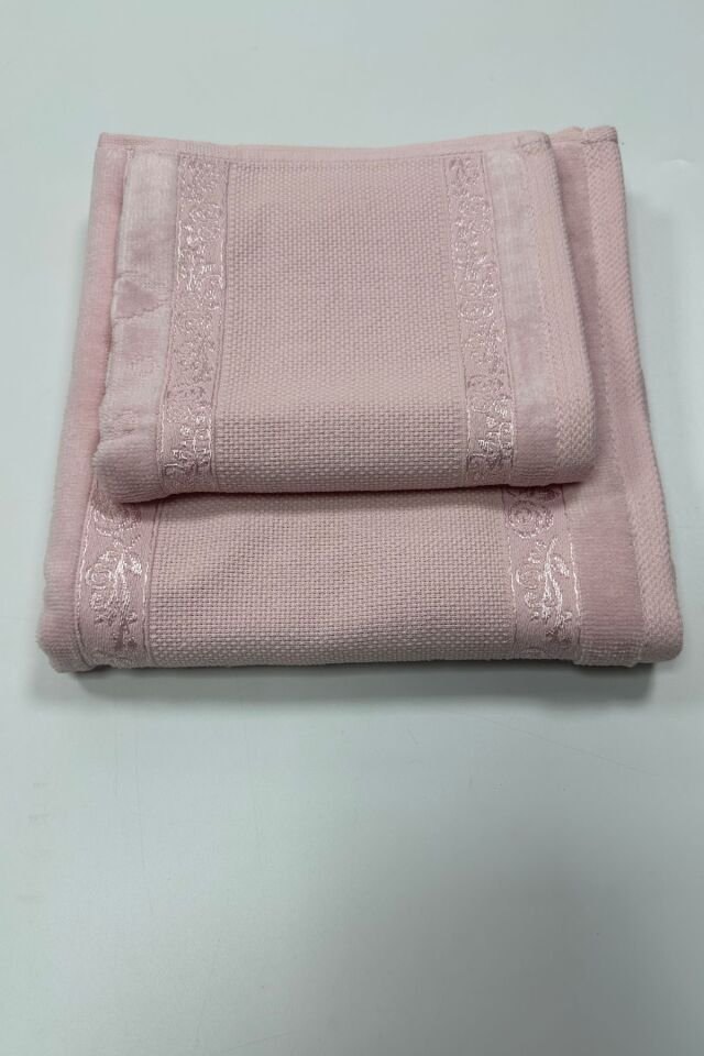 Gonca Etamin İşlemelik 2'li Havlu Seti - 1 Adet 50x90 Havlu, 1 Adet 30x50 Havlu