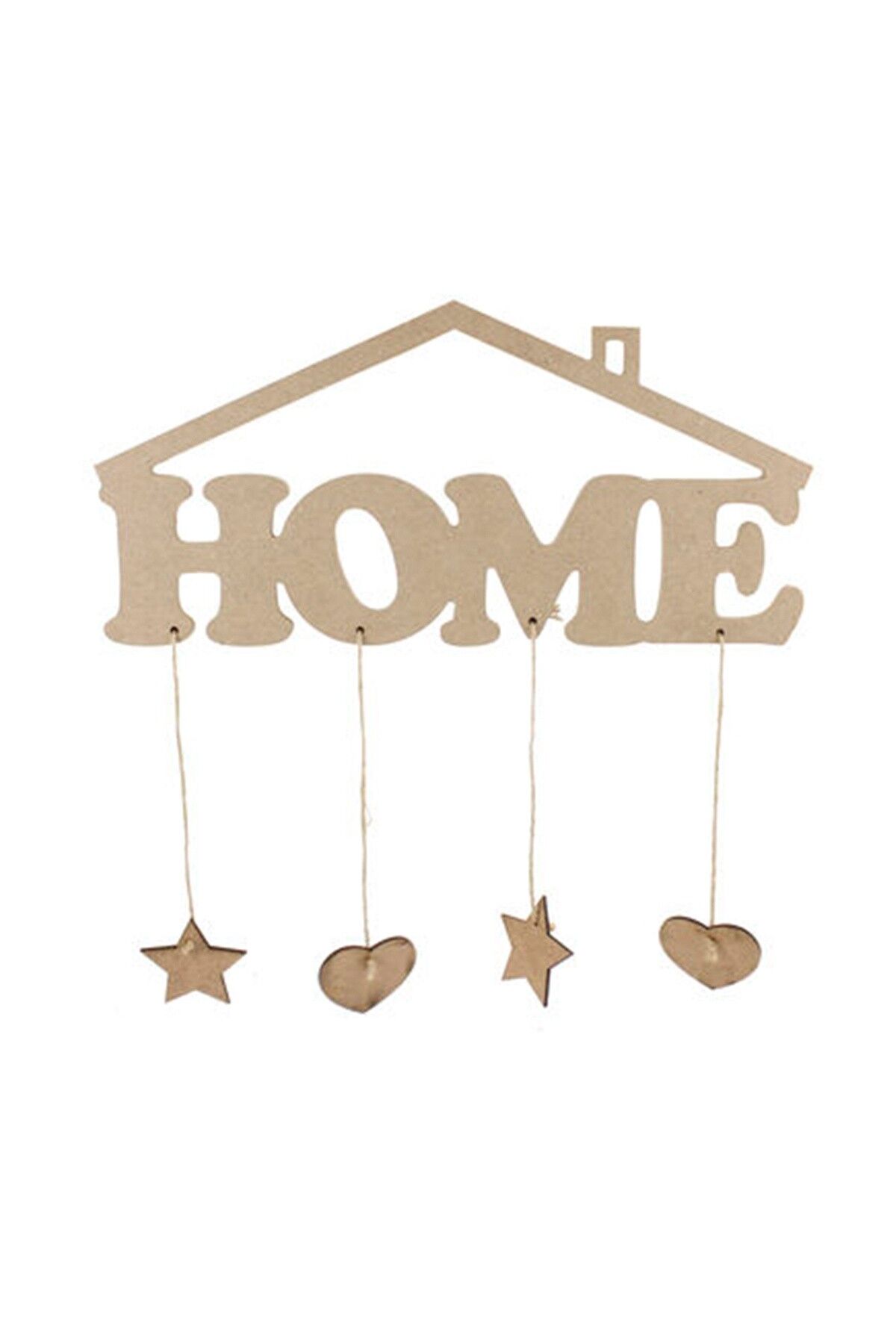 Ahşap MDF “Home” Yazılı Duvar Süsü – Boyanabilir Dekoratif Yazı