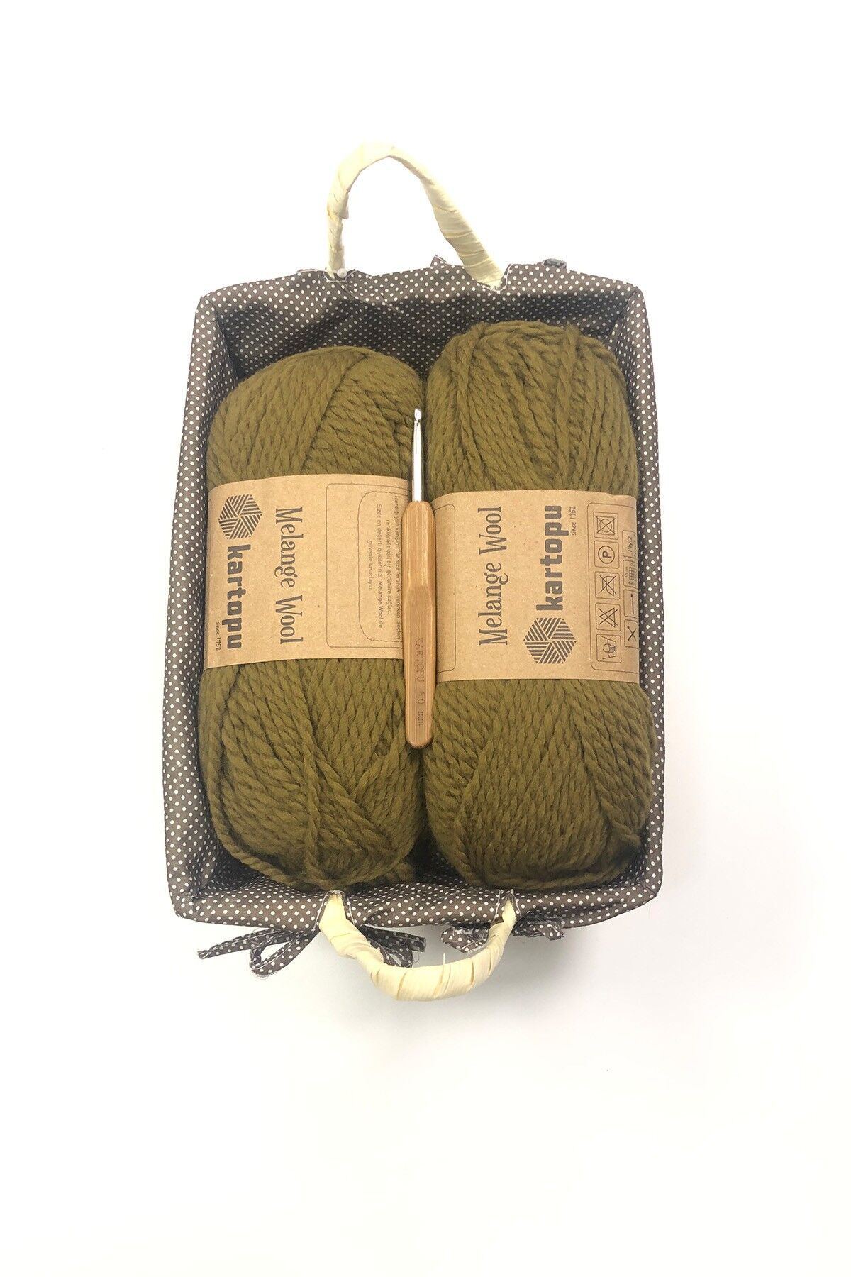 KARTOPU MELANGE WOOL İP VE TIĞ SETİ