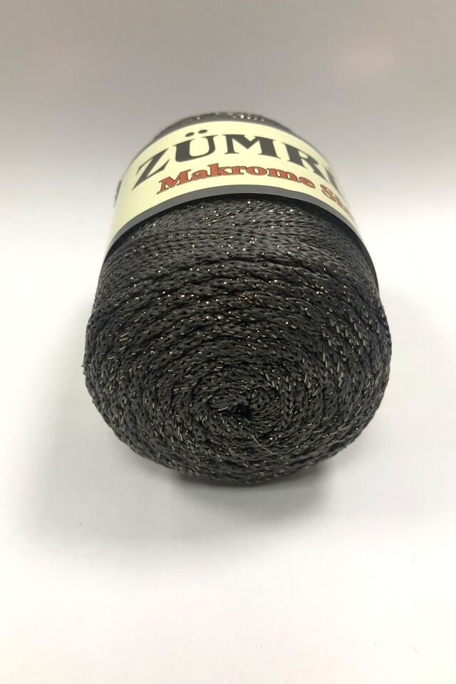 ZÜMRÜT 100GR FÜME ALTIN SİMLİ 4 MM MACROME İP