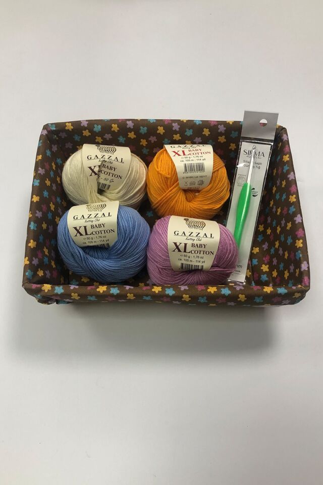 GAZZAL XL BABY COTTON İP VE TIĞ SETİ