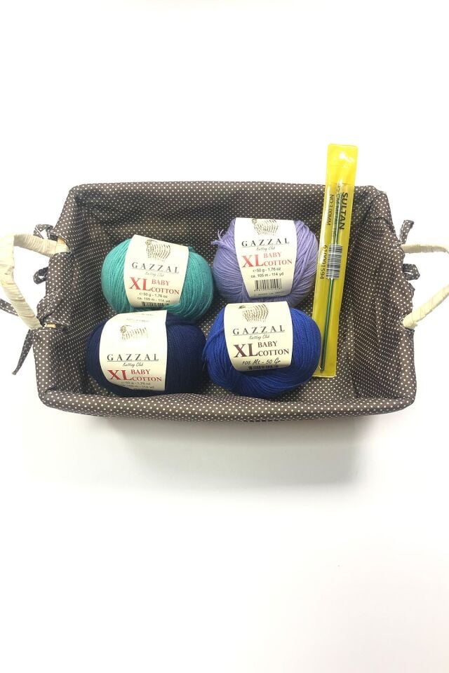 GAZZAL XL BABY COTTON İP VE TIĞ SETİ
