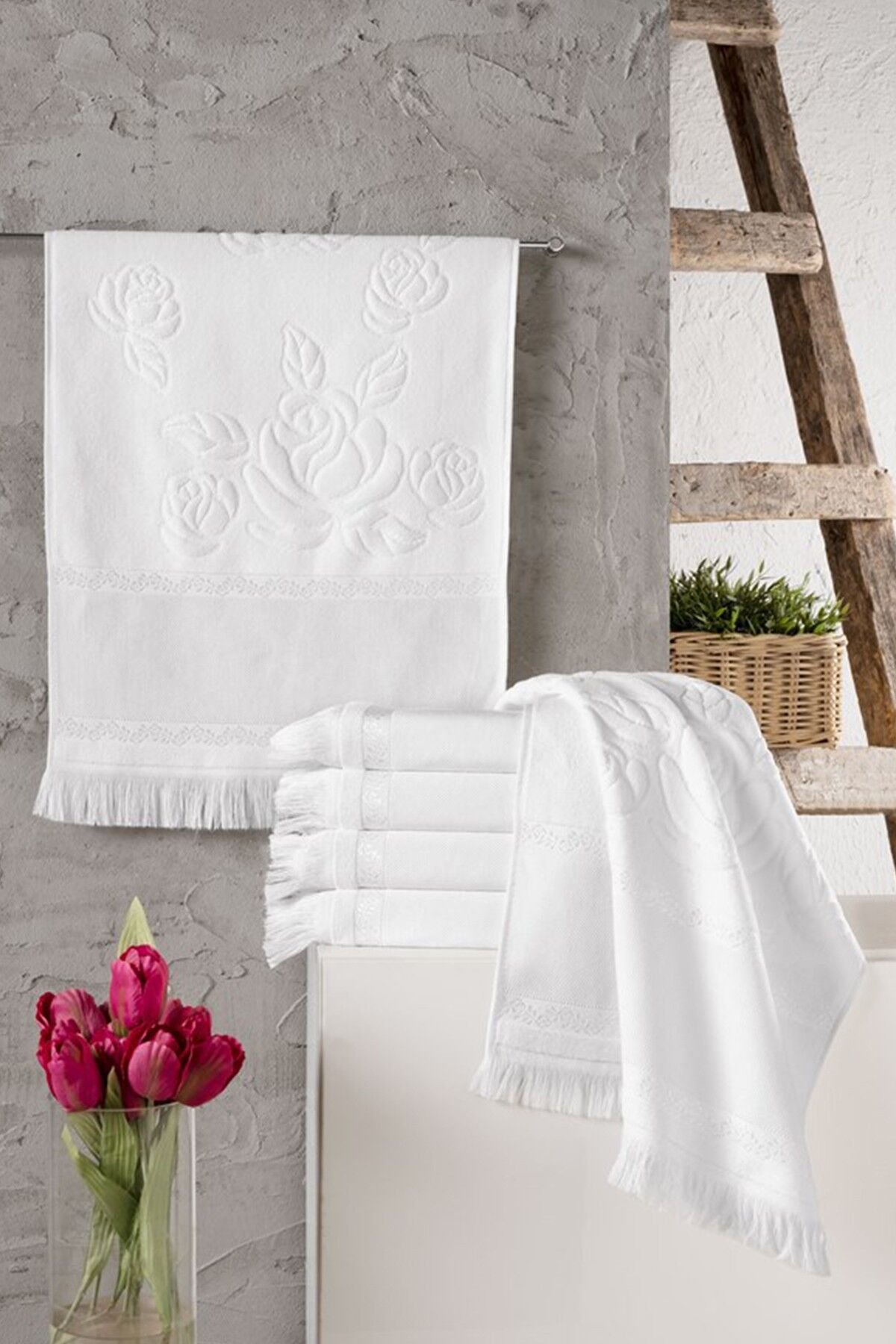 FİESTA SOFT PÜSKÜLLÜ ETAMİN İŞLEMELİK HAVLU 50X90