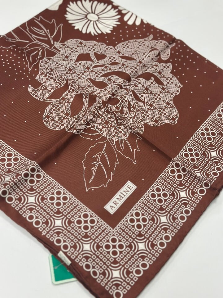 Armine Saf İpek Renkli Eşarp - 88x88 cm
