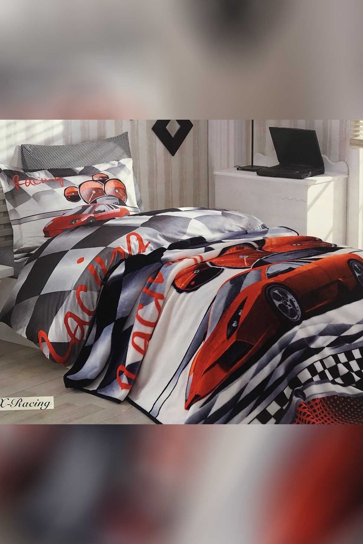 HOBİ HOME COLLECTION BLANKET LİNEN BATTANİYE SET X.RACİNG