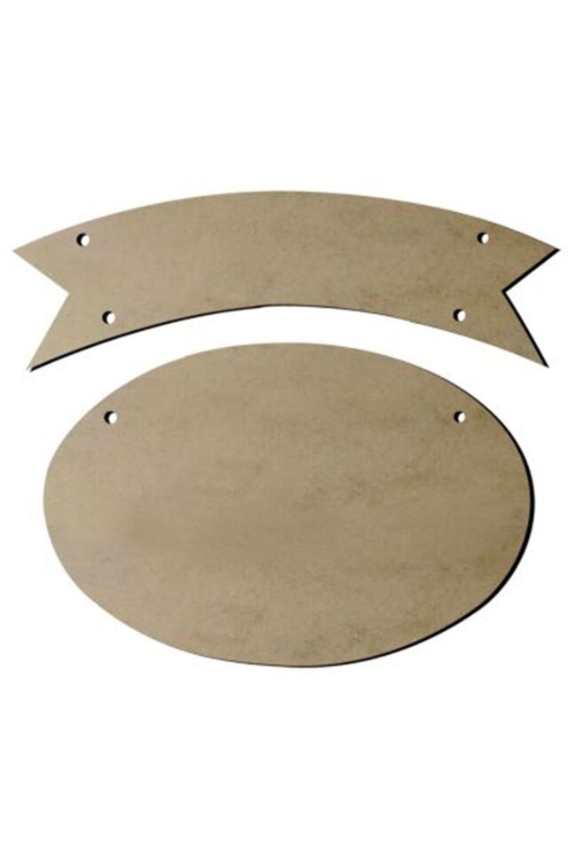Ahşap MDF Oval Pano – Boyanabilir Dekoratif Duvar Süsü