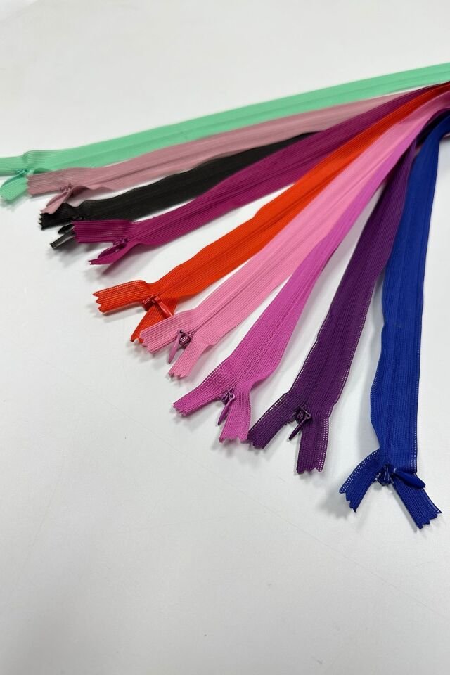 GİZLİ ELBİSE FERMUARI 9 ADET (50CM)
